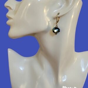 3/$30 CHARTER CLUB Chic Metallic Aurum Beaded Leverback Dangle Earrings